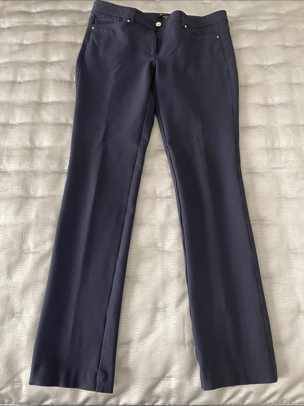 White House Black Market Navy Straight-Leg Women's Pants